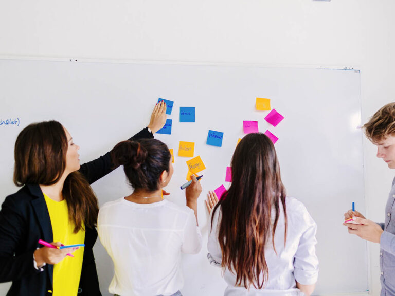 Workshop & Facilitation: Arbeit einer Gruppe mit Post-Its